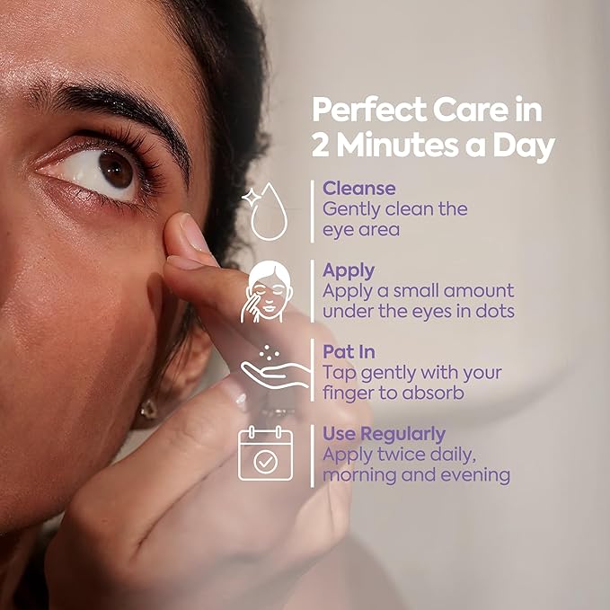 Under Eye Cream for Dark Circles and Puffiness – 5% Caffeine + 2% Hyaluronic Acid – Eye Brightening Cream for Wrinkles, Bags, Fine Lines – Korean Eye Cream for Women