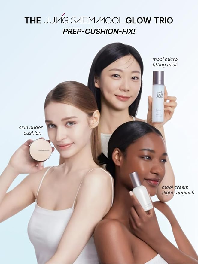 JUNG SAEM MOOL Essential Skin Nuder Cushion 40N Chestnut 0.49 Fl Oz, No Refill, Natural Radiant Finish Cushion Foundation with Buildable Coverage, Lightweight Texture, Korean Foundation Makeup