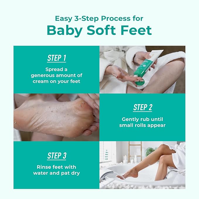 RICHENNA EZ Foot Care Cream - Advanced Exfoliating Urea Foot Cream for Dry Cracked Heels and Feet | 14 Natural Ingredients | Repairs, Hydrates and Smoothens Dry Cracked Feet - 100ml /3.38 fl. oz