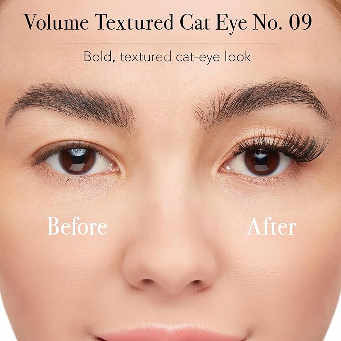Pro Lash SoftWear Mini Lash Clusters Kit - Seamless, Lightweight Lashes - 7-Day Cluster Eyelash Extensions - False Eyelashes Plus Adhesive and Tweezers - Volume Textured Cat Eye No. 09 Black