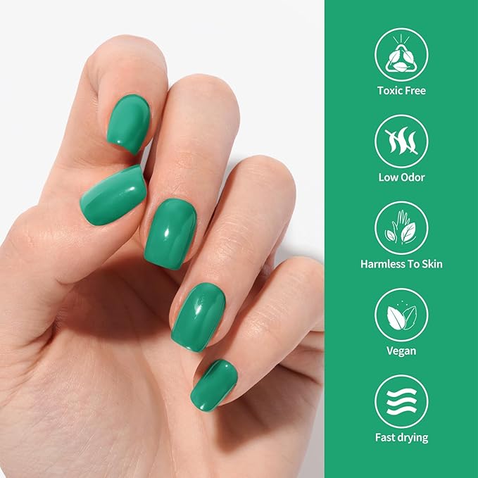 VENALISA Green Gel Nail Polish 1 Pcs 12ml Leaves Green Color Gel Polish Soak Off UV Salon Manicure DIY at Home Nail Art For Girls Women