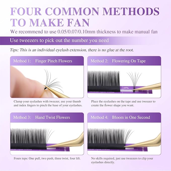 NAGARAKU Individual Eyelash Extensions, Volume & Classic Lashes 5th Generation Soft Natural Beauty Salon Professional Anti-rebound Single Lash Extension Supplies 16 Rows -0.07 D Curl 9mm
