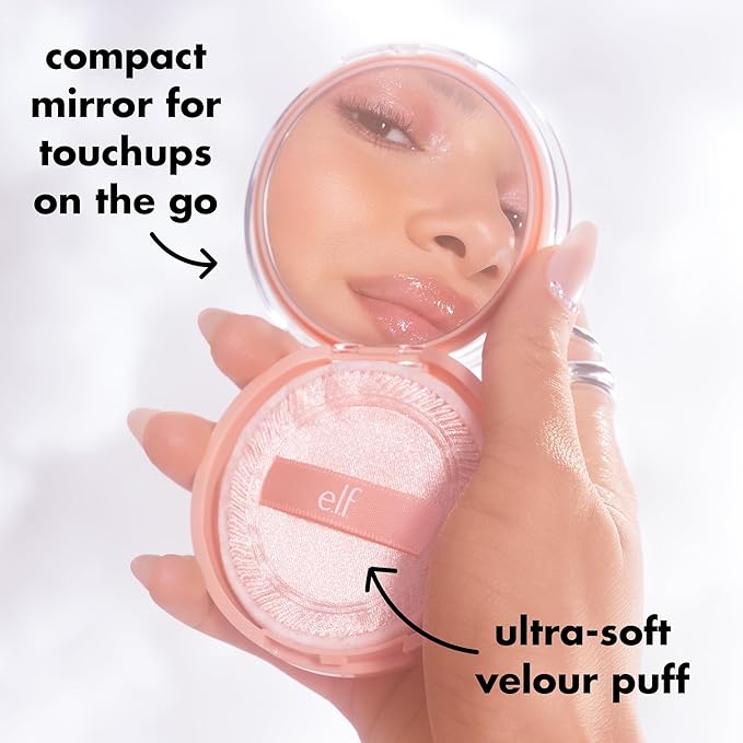 e.l.f. Halo Glow Powder Filter, Ultra-fine Finishing Powder, Smooths The Look of Pores & Fine Lines, Creates A Soft-Focus Glow, Vegan & Cruelty-Free, Rich Cool