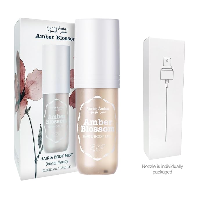 JA VEIR Body & Hair Fragrance Mist Original Perfumed Vanilla Spray for Women (Amber Blossom)