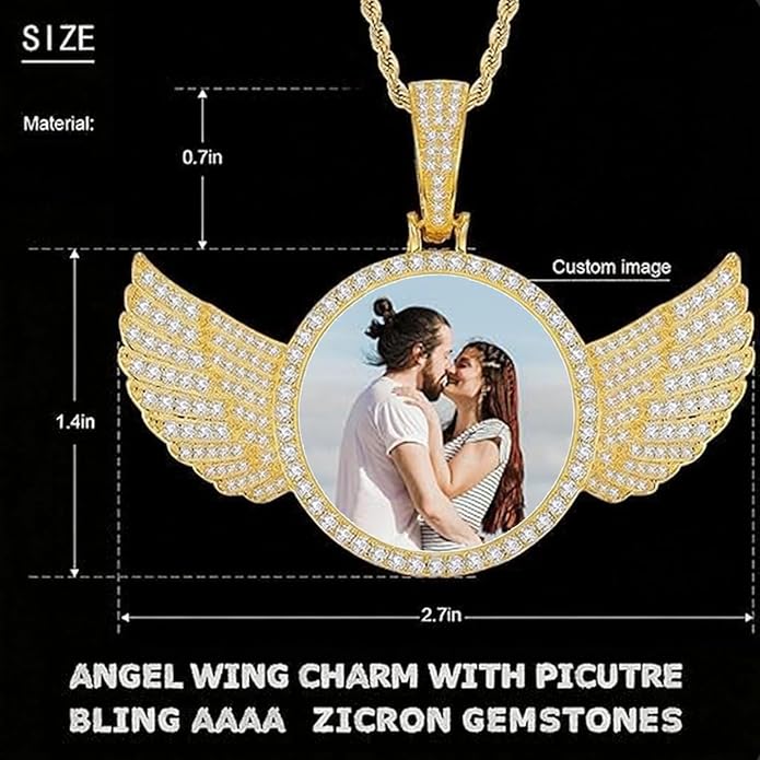 CLYLIFE Picture Necklace Personalized Photo,Custom Disc/Heart Pendant for Men Women Dad Mom Customized Necklace with Chain Photos Memorial Gifts for Mother's Day, Birthday, Anniversary