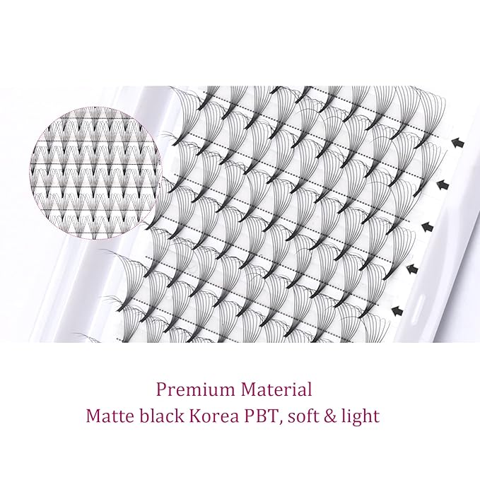 Premade Volume Eyelash Extensions 3D 5D 8D 0.07 0.10 Premade Fans C D Curl Volume Lash Extensions Pro Ponit Middle Stem Eyelash Extension Premade Fans (8D-0.07-C, 13mm)