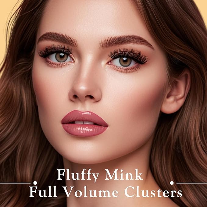 APCYUST Lashes Volume Mink Eyelashes 14 Pairs Cateye Lash Strips Wispy Cat Eye Lashes Natural Look 10-15mm Short Thick Fluffy False Strip Eyelash Full Small Fake Lashes Pack Black Pestañas Postizas