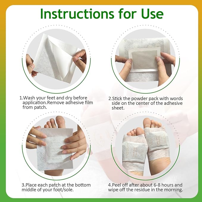 TEWEAE 62 Pads Ginger Foot Pads, Natural Turmeric & Ginger, Wormwood, Bamboo Vinegar, for Winter Better Sleeping, Included 62Pads Goodnight Patches and 62 Adhesive Sheets