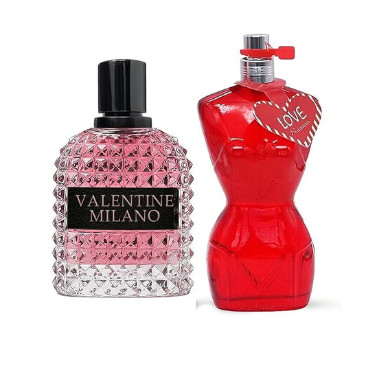 AFLUXE Women's Perfume Combo Set Milano Women&Romance Floral Fruity Fragrance Eau De Parfum Elegant 100ml Bottle Natural Spray Each for Daily Used