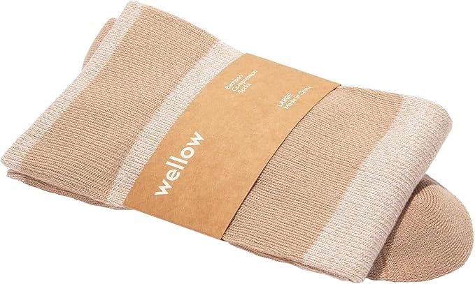 Wellow Wide Calf Compression Socks, Knee High Support, Fit for Men & Women, 18-25 mmHg, Made with Viscose from Bamboo
