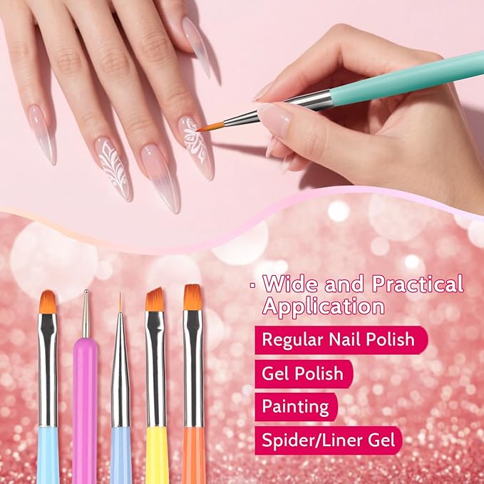 Karroy Christmas Gel Polish, 9 Colors Ombre Patting Gel Nail Polish Palette, 100 Sponges 6 Brushes 1Grabber, Blending Color Gradient Painting Nails Art, No Wipe, UV/LED Cured (Set 06)