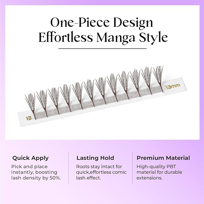 SAIGON LASH Anime Lash Kits Promade Fans –3D & 12D Wispy Volume Lashes, CC Curl 0.07, Mixed Length 6–13mm, Loose Handmade Extensions for Lash Artists (Dark brown-CC-0.05-6 - 13mm)