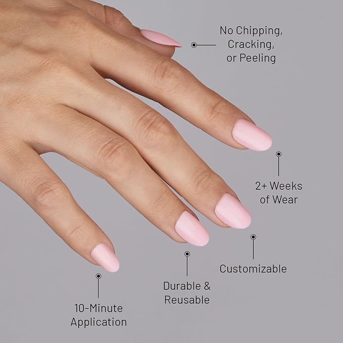 Lilac St - Press on Nails, Pirouette (30 Nails, 15 Sizes) - Medium, Round, Glossy, Opaque - Brush-On Nail Glue, Nail File, Cuticle Stick, Prep Pad - Cruelty Free, Vegan, Women Founded