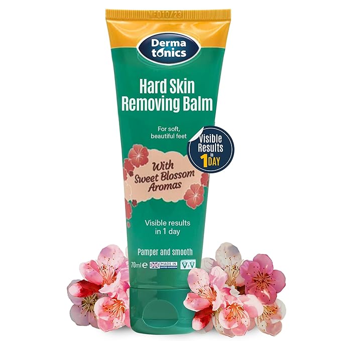 Dermatonics Hard Skin & Callus Removing Balm w/Sakura Blossom Aromas & 10% Urea - Skin Care for Feet, Hands & Elbows – Moisturizing & Repairing Formula for Dry & Cracked Skin - 2.37 fl oz Tube