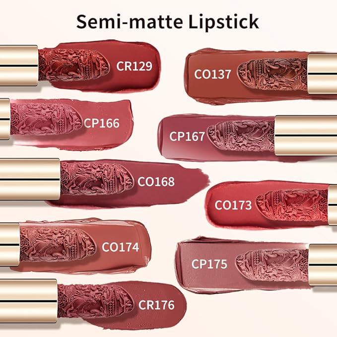 Catkin Moist Lipstick Hydrating High Impact Color Infused with Vitamin E and Avocado Oil Smooth Soft Texture Long Lasting Matte Finish 168
