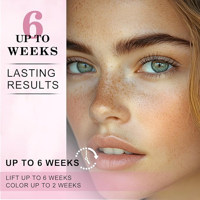 Lash Lift and Black Kit, Eyelash Perm and Black Kit, Professional Black Color Eyelash & Eyebrow Lift Set, Quick Lifting & Voluminous Coloring for Lash Lifting, Easy to Use & Lasting Curl at Home
