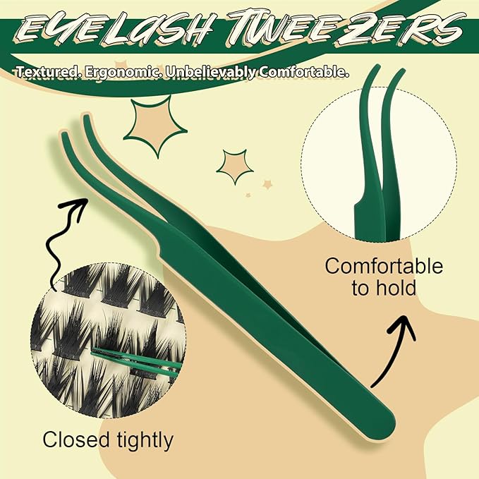 KEYYOULASH Manga Lash Clusters Kit 8-18mm Eyelash Clusters Kit DIY Lash Extension Kit Natural Fairy Cluster Lashes with Lash Bond Seal Remover Applicator Soft Thin Band(MG03)