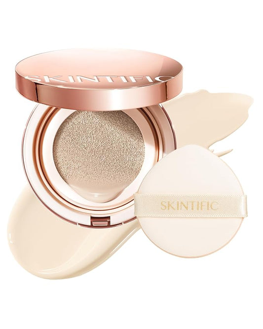 Full Coverage Cushion Foundation #13W Cream| Satin Glow Finish, Oil-Control & Waterproof, Buildable Tattoo Cover Cushion for All Skin Types