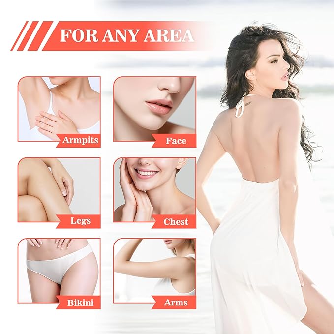 Wax Strips for Hair Removal, Facial & Body Waxing Kit for Women, Hypoallergenic Cold Wax for Face & Sensitive Skin, No-Heat for Bikini, Arms & Legs