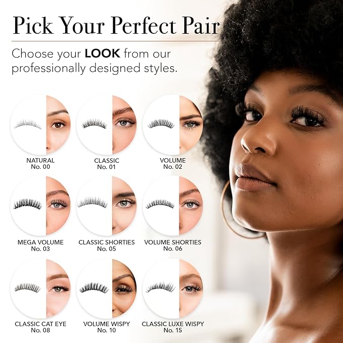 Pro Lash SoftWear Mini Lash Clusters Kit - Seamless, Lightweight Lashes - 7-Day Cluster Eyelash Extensions - False Eyelashes Plus Adhesive and Tweezers - Volume Textured Cat Eye No. 09 Black