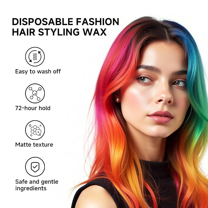 Gowwim Hair Wax Color, Temporary Hair Dye Color Wax Natural Hold & Non - Greasy for Women & Men 4.23 Oz Brown