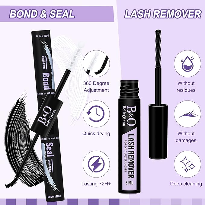 B&Q Manga Lash Clusters Kit SalonSpike 03 10-18mm Mixed Fluffy Eyelash Clusters 144pcs Easily Achieve Salon-quality Lash Extension Results Perfect for Beginners to DIY at Home.(KIT-SalonSpike 03)