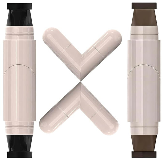 2 Pcs Gel Eyeliner Pencil Set, 2025 New Foldable Eyeliner Stamp for Perfect Wings, Waterproof Eyeliners Tool, Smudge Proof Eyeliners Pen for Beginners