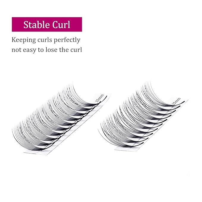 Premade Fans Eyelash Extensions 10D Lash Extensions Premade Fans 0.05 0.07 Thickness Pre Fanned Volume Lash Extensions C D Curl by FADLASH (10D-0.07-C, Mix 15-20mm)