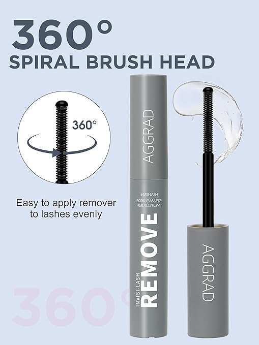 REUSE LASHES Nourish Cluster Lash Glue Remover, Just 30S Effectively Gentle Formula Eyelash Glue Remover for Lash Extensions Clusters Eyelash Adhesive Gel for Lash Clusters 5ML