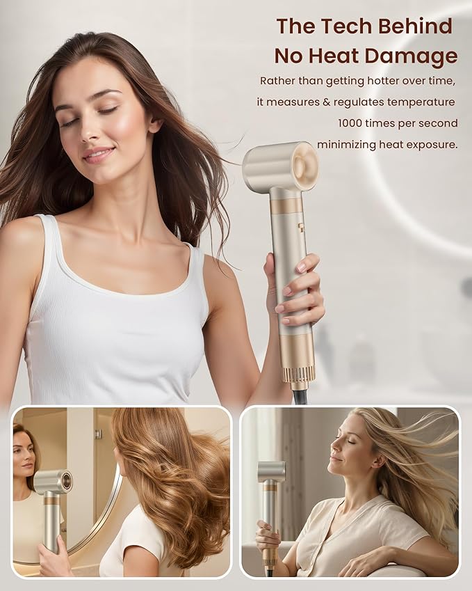 MESCOMB 6-in-1 Hot Air Styler – Hair Dryer & Air Styler with Straightener, Auto Curler, Volumizing Brushes, Frizz-Free Hair Styler for Straighting, Curling, Smoothing & Adding Volume, Not Damage