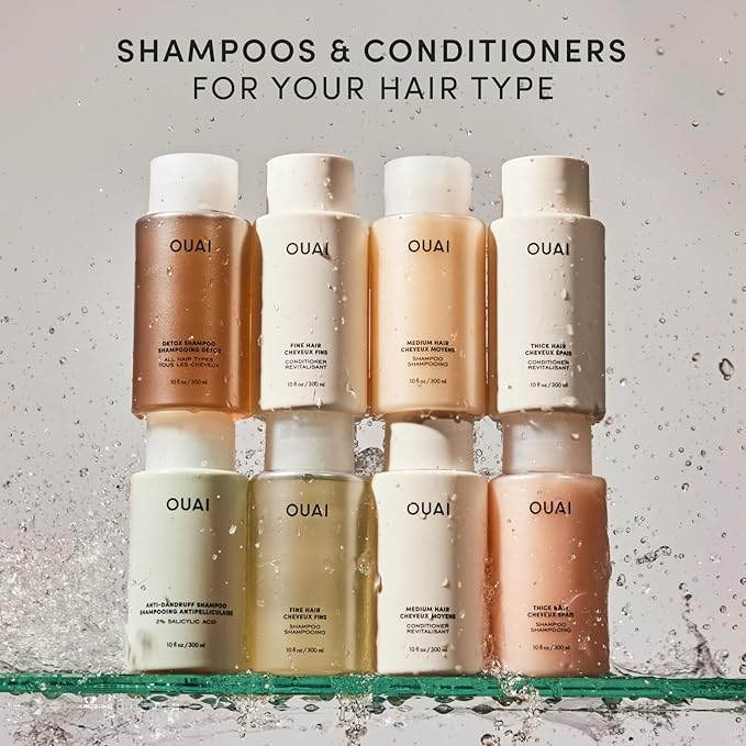 OUAI Fine Hair Conditioner Refill - Volumizing Conditioner Made with Keratin, Biotin and Chia Seed Oil - Adds Softness, Bounce and Volume - Free from Parabens, Sulfates, and Phthalates (32 Oz)