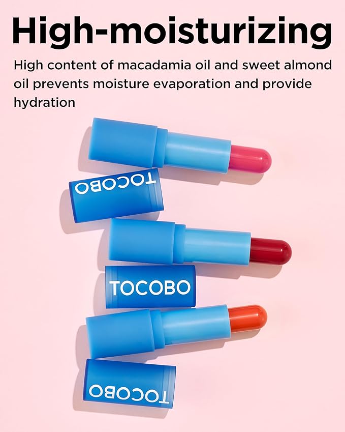 TOCOBO Powder Cream Lip Balm – Vegan Korean Soft Matte Lipstick Balm for Velvet Finish - Moisturizing & Blurring Effect – Lightweight Powdery Texture, Brick Orange, 0.12oz.