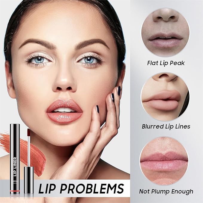 Lip Stain Peel Off Lip Liner - Long Lasting Comfortable Vivid Color Peel Lip Stain Smudge Proof Finish, Create A Charming Vibrant Lip Color Makeup For All Skin Types with All-Day (#02 Cocoa)
