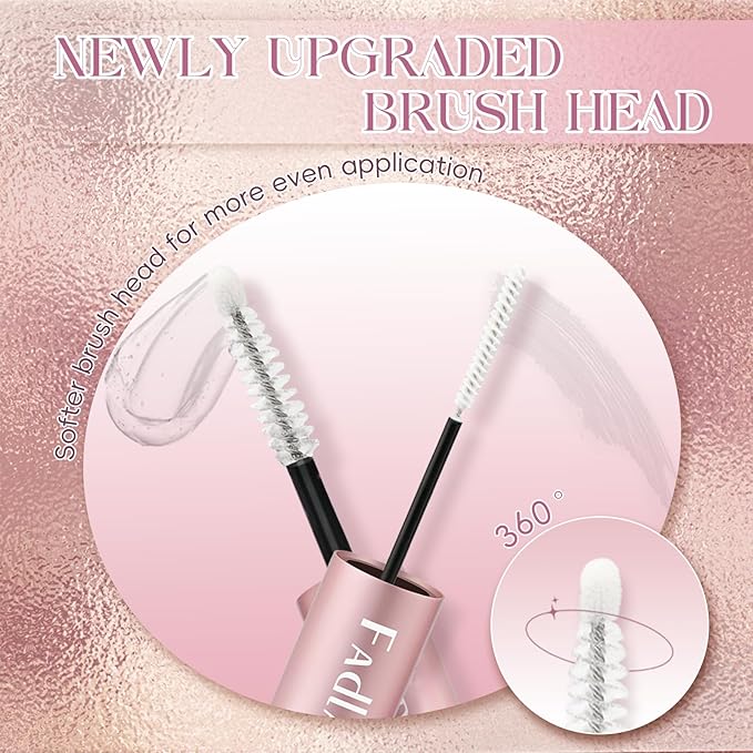 FADLASH Lash Bond and Seal Kit 2 Pcs Bond and Seal Lash Glue for Eyelash Clusters Waterproof Lash Clusters Glue Clear Stong Hold Long Lasting (12ml)