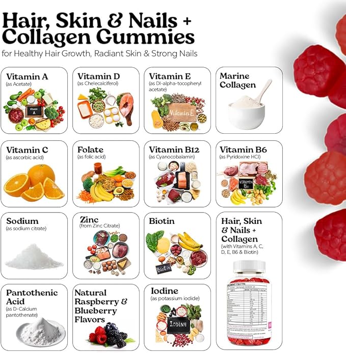 VITA GLOBE Collagen Gummies – 200mg Hydrolyzed Collagen Types I, II, III, V & X | Supports Hair, Skin, Nails, Joints & Bones | Non-GMO Daily Collagen Supplement for Adults – 120 Gummies (Pack of 2)