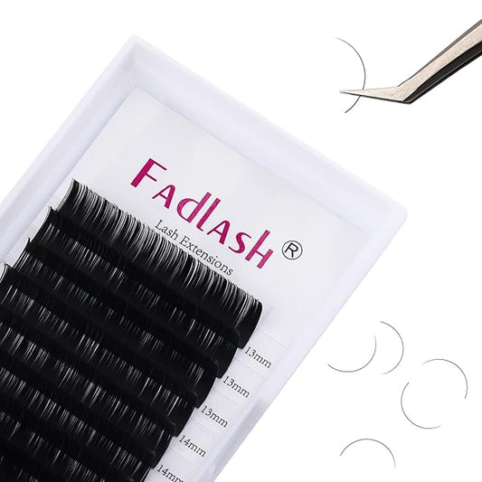 Eyelash Extension Mixed Tray D Curl Lash Extensions 13-16mm Premium Silk Classic Lash Extensions Matte Black Professional Eyelashes Extension Semi Permanent Eyelashes (0.20-D, 13-16mm)