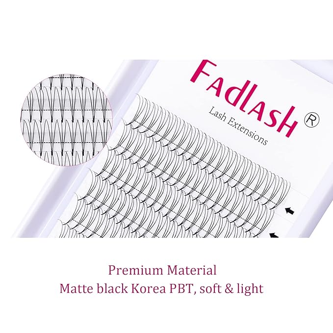 Premade Fans 3D to 20D Volume Lash Extensions Pointy Base Premade Fans Eyelash Extensions Pro Point Premade Lash Extensions Fans 0.05 0.07 0.10 Premade Lash Fans C CC D DD Curl Available (3D-0.07D, 19mm)