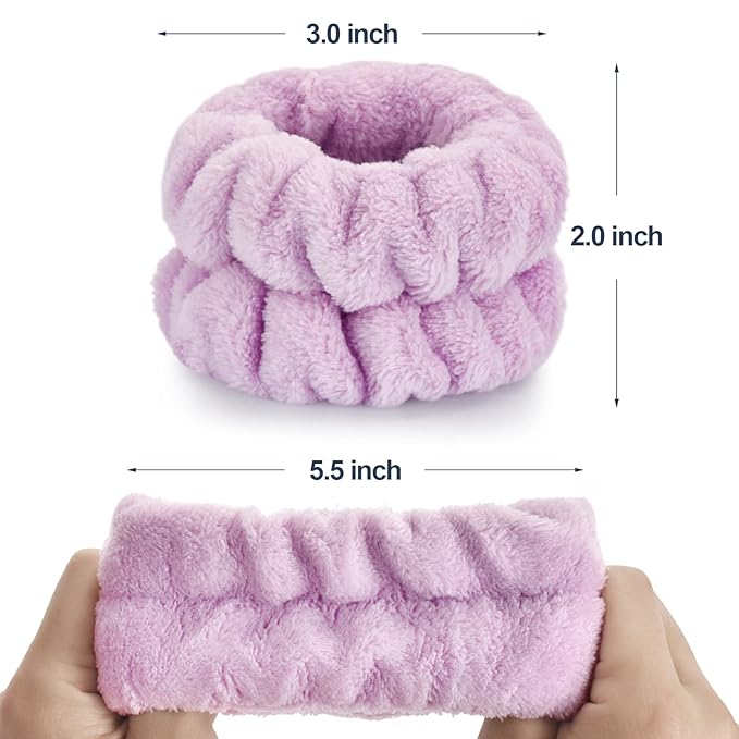 8 Pcs Wrist Bands for Washing Face-Dorbetar, Microfiber Wrist Towels for Washing Face, Spa Wristbands for Washing Face, Face Wash Wristbands, Arm Bands for Washing Face for Woman and Children