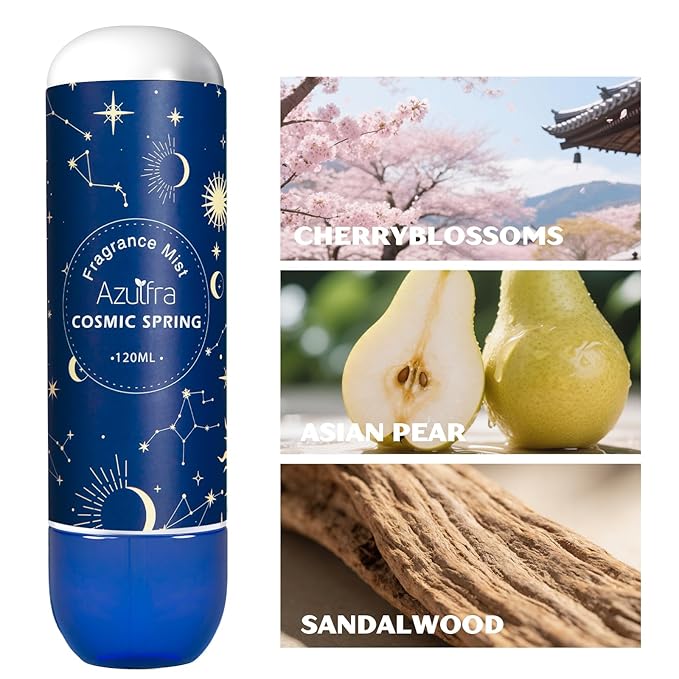 Azulfra Body Spray for Wowen Cosmic Spring, Hair & Body Fragrance Mist, Notes of Cherry, Pear, Sandalwood, 4 fl.oz