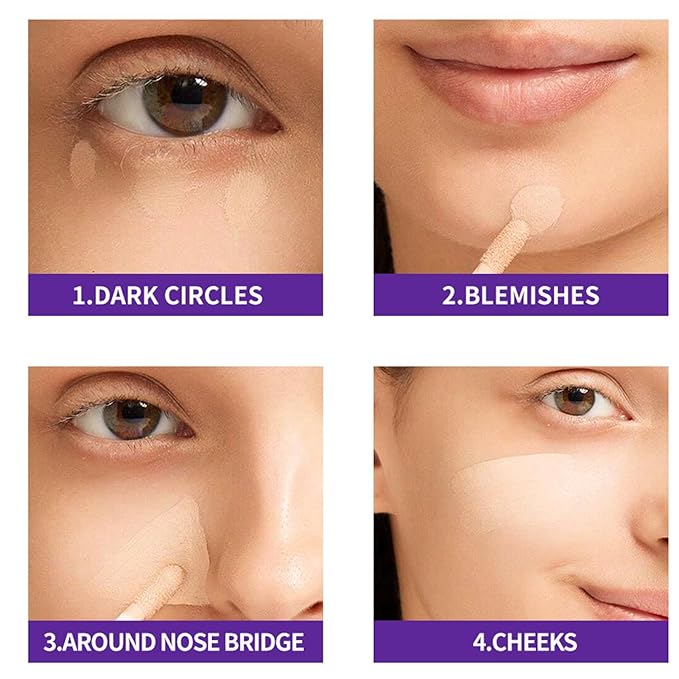 Concealer Stick - Color Correcting Concealer, Spots Stick Concealer | Easy Blending Matte Concealer Brighter Buildable Color Complexion Makeup | Full Coverage Concealer Makeup Corrector for Men Women