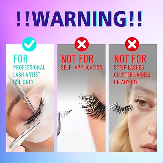 UV Eyelash Glue UV Glue 5ml DIY Lash Extensions 1 Sec Light Curing Fast-Drying 7-8 Weeks Long Lasting Waterproof Professional Use Only (Blue)