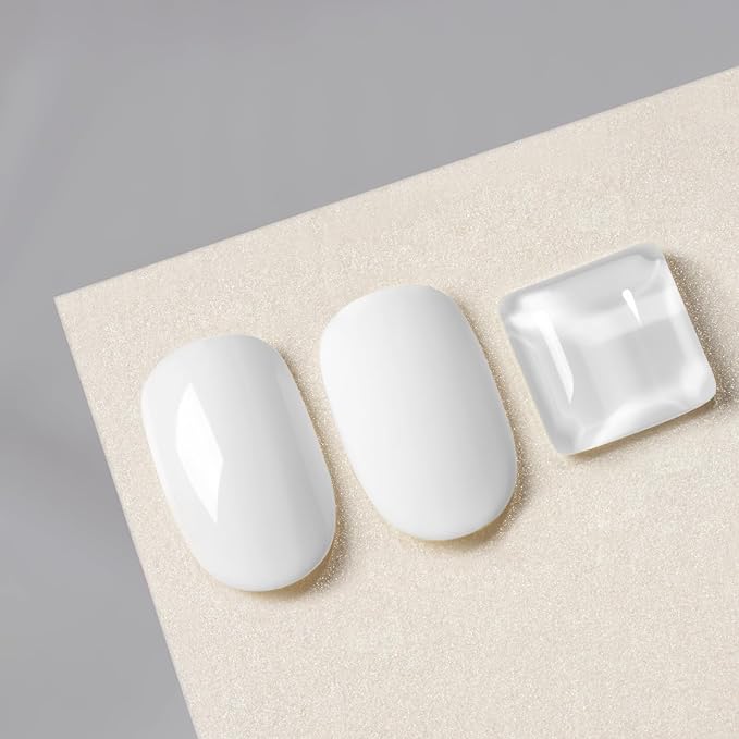 MAYCHAO 15ML Off White Gel Nail Polish 1Pc Pure White Nail Polish Soak Off UV LED Nail Gel Polish Nail Art Starter Manicure Salon DIY at Home, 0.5 OZ