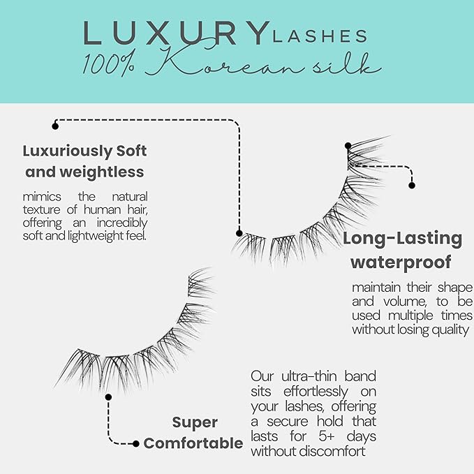 GAZELLE Luxury Natural Lash Clusters, Soft Korean Silk PBT Fibers, DIY Cluster Eyelash Extensions, Comfortable Wear, Lasts 10 Days – Signature – 16mm