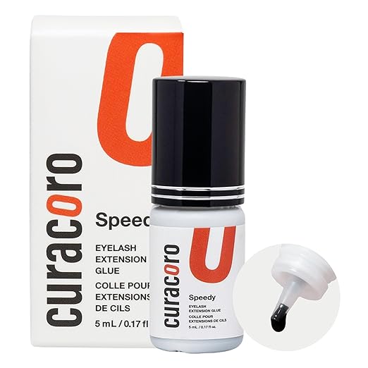 Curacoro Professional Eyelashes Glue - Extra Strong Adhesive for Salon Use, Clear & Black, Multiple Drying Times (0.5-3 Sec), 0.17 fl.oz / 5ml, 7-8 Week Retention - for Trained Lash Technicians Only
