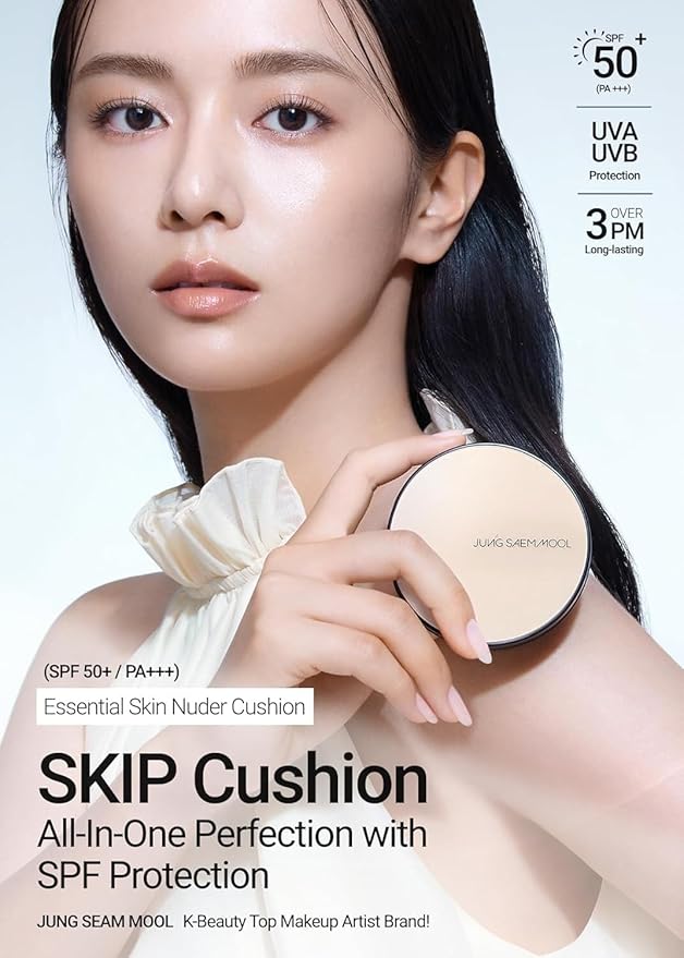 JUNG SAEM MOOL [ SPF ] Essential Skin Nuder Cushion (13 Fair) | Refill Included (0.98 Fl Oz) | SPF50 Broad Spectrum | Natural Finish | Makeup Artist Brand