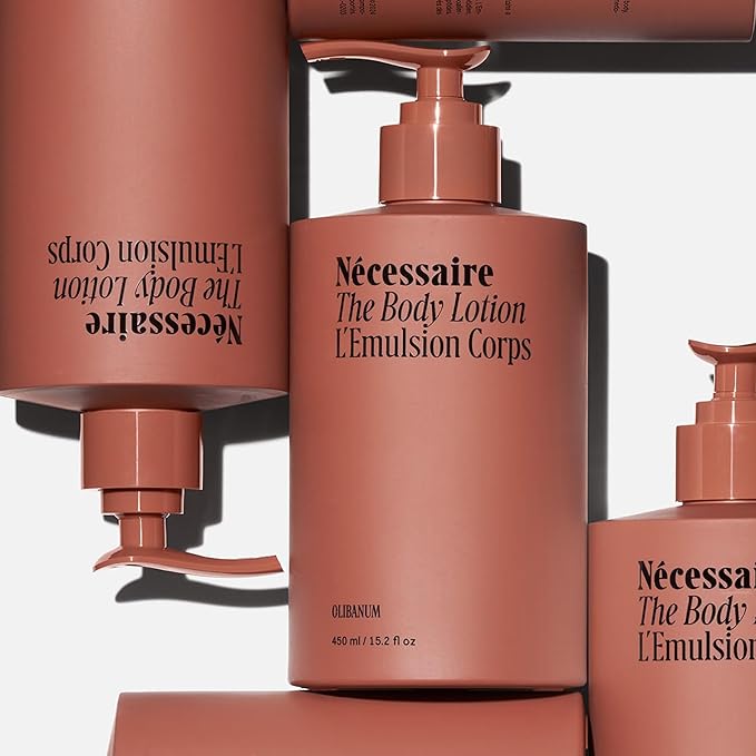 Nécessaire The Body Lotion Olibanum - Multi-Peptide - Firming Body Lotion for Women + Men. 2.5% Niacinamide. Non-Comedogenic Moisturizer. Dermatologist-Tested, Vegan. – 450ml/15.2 fl oz