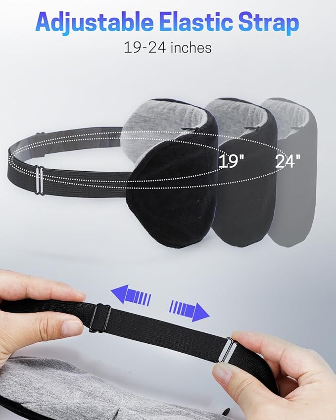 Heated Eye Mask for Dry Eyes, Stye Relief and Improved Sleep - Cordless Rechargeable Warm Compress with Graphene Heating, 3 Temp Settings, Auto Shut-Off, Washable Sleep Mask for Travel