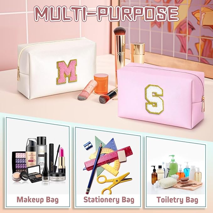 TOPEAST Christmas Gifts Stocking Stuffers for Women Teen Girls - Travel Makeup Bag, Cosmetic Bag, Birthday Travel Gifts for Women (Pink S)