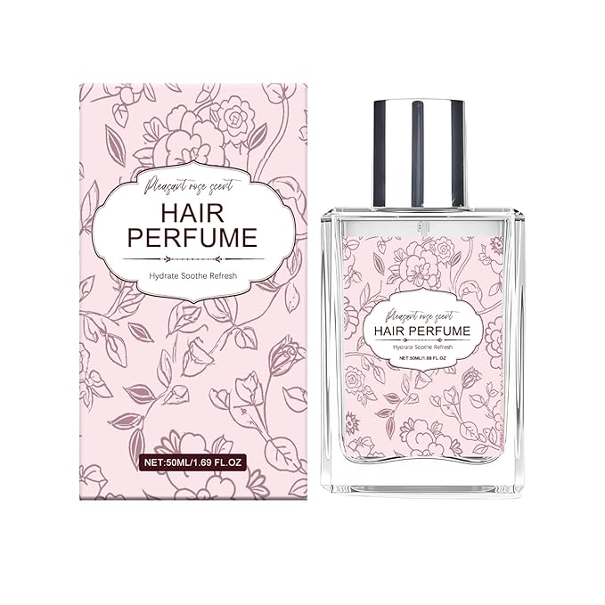 Rose Hair Perfume for Women - Long Lasting Hair Mist, Nourishing & Frizz Control Spray with Lightweight Rose Scent, Daily Moisturizing Fragrance for All Hair Types, Portable 50ml
