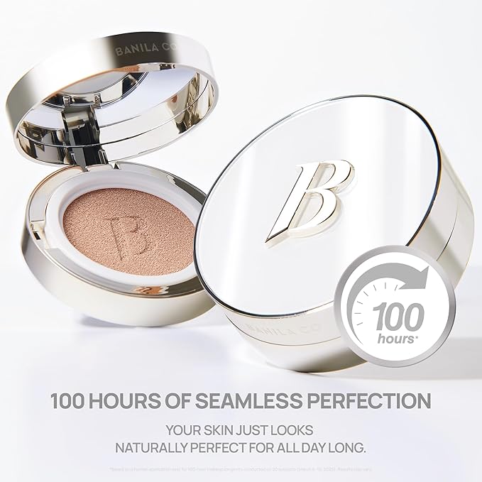 BANILA CO Covericious Ultimate Cover Cushion | Up to 100HR Long-Wear Foundation | 20 Shades for All Skin Tones | Matte & Lightweight Finish | Korean Cushion Foundation (14g / 0.49 oz), 32W WALNUT
